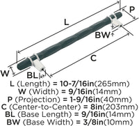 London 8'' cc Cabinet Pull BP36663
