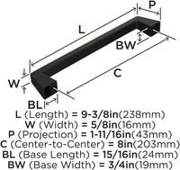 Blackrock 8'' cc Appliance Pull BP55279
