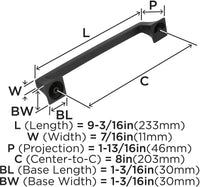 Mulholland 8'' cc Appliance Pull BP53531