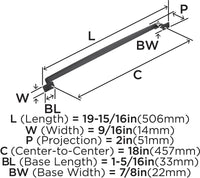Westerly 18'' cc Appliance Pull BP54024
