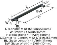Bronx 10-1/16'' cc Cabinet Pull BP36560