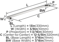 Monument 12-5/8 inch cc Cabinet Pull BP36911
