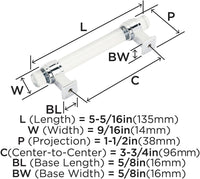 Glacio 3-3/4'' cc Cabinet Pull BP36654