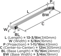 Blackrock 12'' cc Cabinet Appliance Pull BP55280