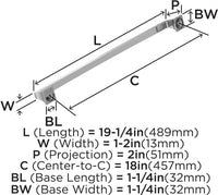 Mulholland 18'' cc Cabinet Appliance Pull BP53533