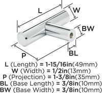 Bar Pulls 1-15/16'' Length Cabinet Knob BP19009