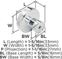 Blackrock 1-5/16'' diam Cabinet Knob BP55270