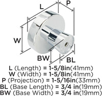Blackrock 1-5/8'' diam Cabinet Knob BP55272