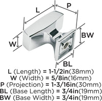 Mulholland 1-1/2'' Length Cabinet Knob BP535342