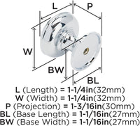 Revitalize 1-1/4'' diam Cabinet Knob BP55342