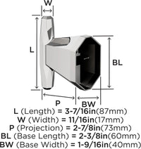St. Vincent Contemporary Single Robe Hook BH36040