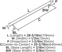 Bar Pulls 25-3/16'' cc Cabinet Pull BP19018