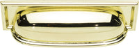 Campaign Rope Cup Pull 3 3/4'' cc Polished Brass 383-PB