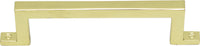 Campaign Bar Pull 3 3/4'' cc Polished Brass 385-PB