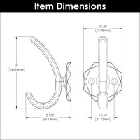 Karat Collection Hook 1-1/4'' cc Chrome Finish H077848CH