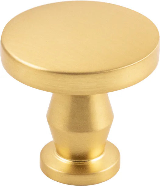 Anders Collection Knob 1-1/4'' diam Brushed Golden Brass Finish B078788BGB
