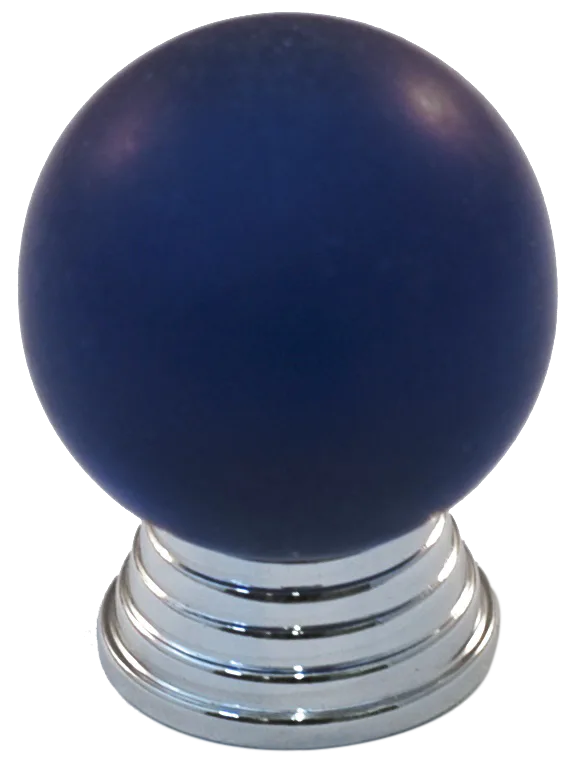 Athens Cobalt Blue Polyester with Solid Brass Knobs 106-CM020-PB