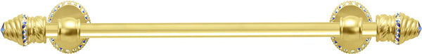 Caché II 16'' cc towel bar with 80 rivoli Swarovski Aurore Boreale Crystals with 5/8'' smooth center 1810-8AB