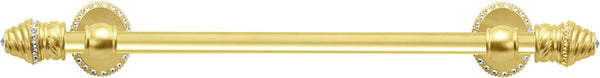 Caché II 16'' cc towel bar with 80 rivoli Swarovski Clear Crystals with 5/8'' smooth center 1810-8C