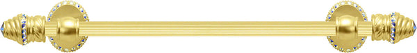 Caché II 16'' cc towel bar with 80 rivoli Swarovski Aurore Boreale Crystals with 5/8'' reeded center 1810R-8AB