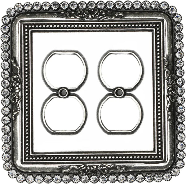 Cache Carpe Diem 5107-9C Chalice double duplex outlet with 74 Swarovski Crystals 5107-9C