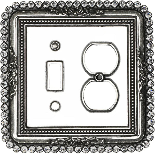 Cache Carpe Diem 5108-9C Chalice single toggle and single duplex outlet with 74 Swarovski Crystals 5108-9C