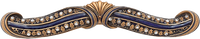Finish-Museum Gold Plate -  SAPPHIRE with CLEAR CRYSTAL