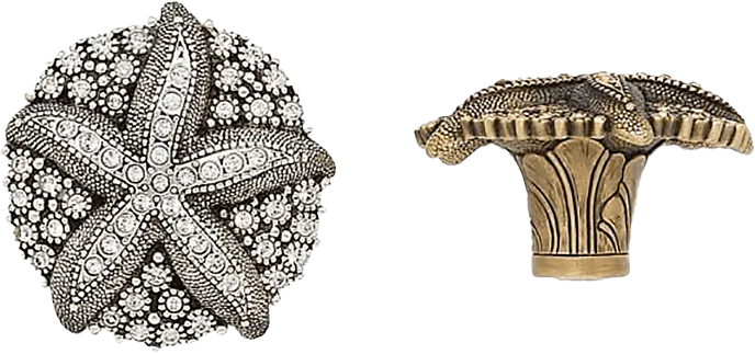 Seaside Knob 8216 with  Silk And Light Peach Crystal