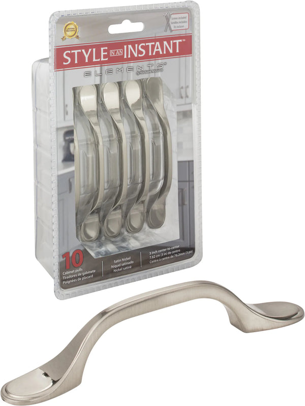 Retail Pack Hardware 3'' cc Bar Pull 254-3SN-R