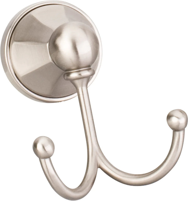 Newbury Satin Nickel Double Robe Hook - Contractor Packed BHE3-02SN