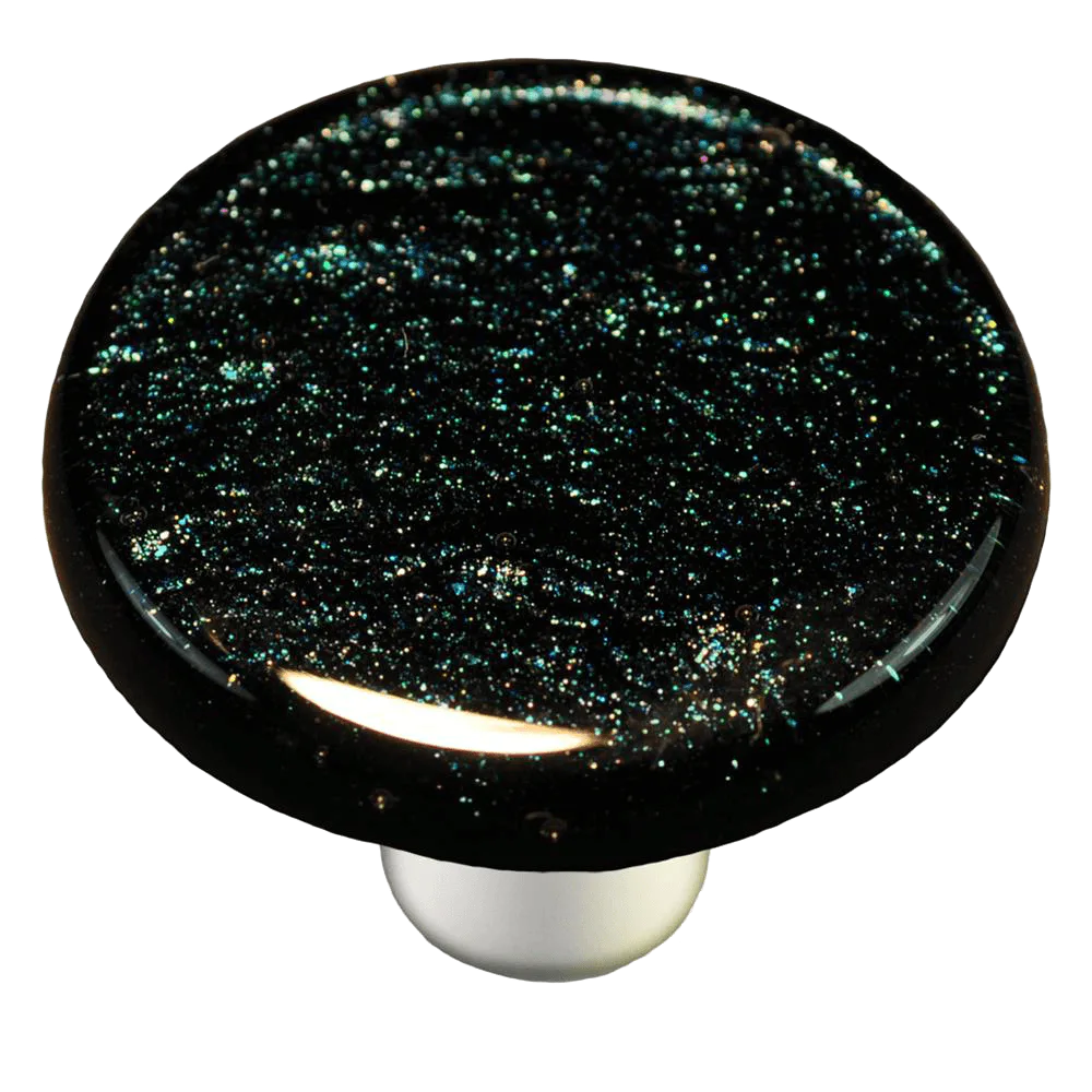 Dark Metallic Blue Round Knob