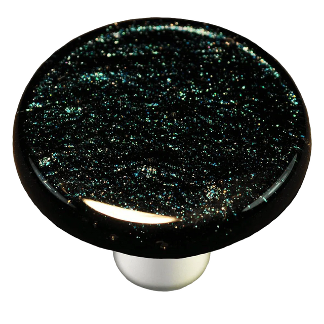 Dark Metallic Blue Round Knob