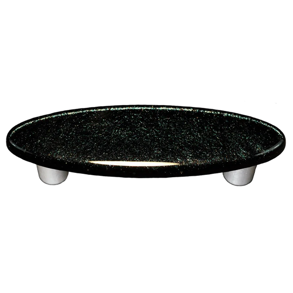 Dark Metallic Blue Oval Pull