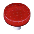 Bubbles Red Circle Knob