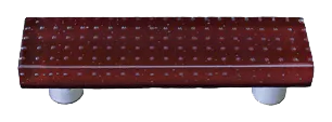Bubbles Deep Red Rectangle Pull