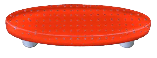 Bubbles Orange Oval Pull