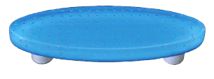 Bubbles Cyan Oval Pull