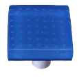 Bubbles Egyptian Blue Square Knob