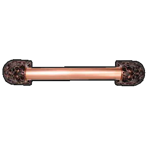 Acanthus Appliance Pull Bar, 14 Inch Drill Center, Antique Copper