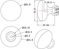 Germain Contemporary Metal Knob BP770175