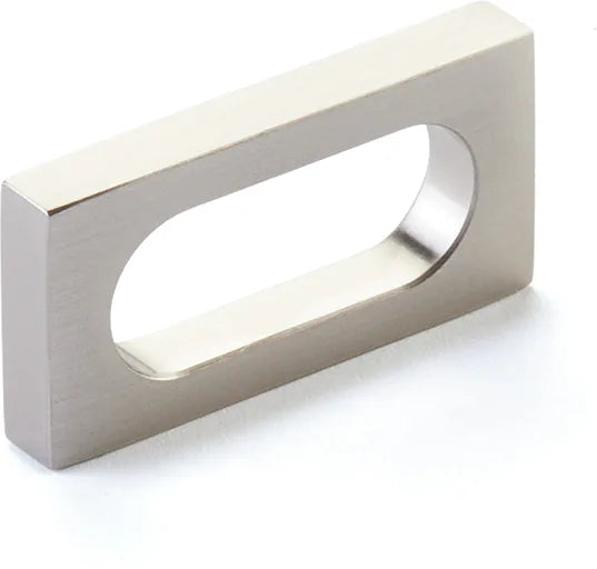 Cafe Pull, Modern Oval Slot, Brushed Nickel, 2'' cc 10031-BN