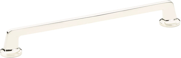 Northport Pull, Round Bases, Polished Nickel, 10'' cc 203-PN