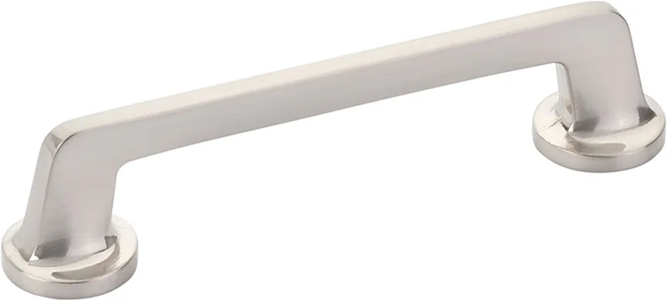 Northport Pull, Round Bases, Brushed Nickel, 5'' cc 212-BN