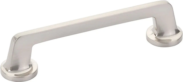 Northport Pull, Round Bases, Brushed Nickel, 5'' cc 212-BN
