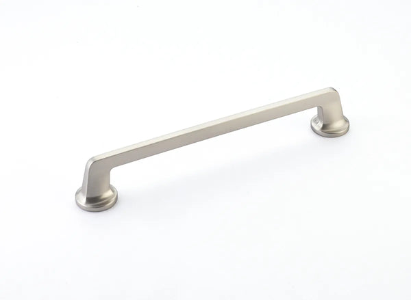 Northport Pull, Round Bases, Satin Nickel, 8'' cc 213-15