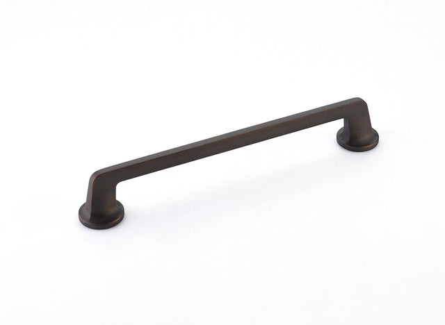 Northport Pull, Round Bases, Ancient Bronze, 8'' cc 213-ABZ