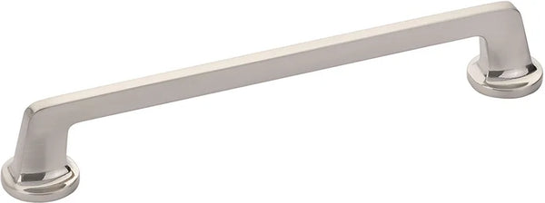 Northport Pull, Round Bases, Brushed Nickel, 8'' cc 213-BN