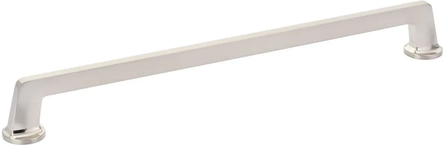 Northport Appliance Pull, Round Bases, Brushed Nickel, 15'' cc 214-BN