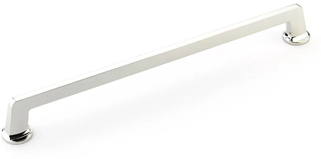 Northport Appliance Pull, Round Bases, Polished Nickel, 15'' cc 214-PN