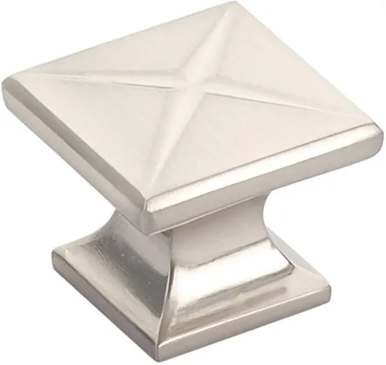 Northport Knob, Square, Brushed Nickel, 1-3/8'' 215-BN